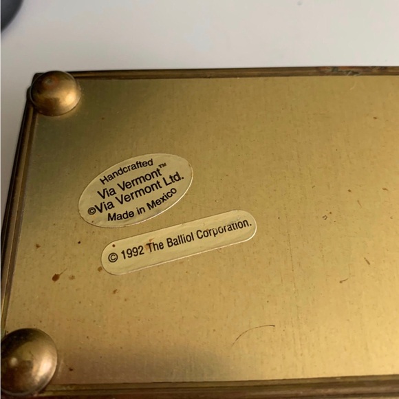 Vintage Brass/Glass Trinket Box - Picture 7 of 7